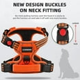 thumbnail image 4 of No Pull Dog Harness with A Free Heavy Duty 5ft Dog Leash, Adjustable Soft Padded Dog Vest, Reflective No-Choke Pet Oxford Vest with Easy Control Handle for Dogs(Orange, Medium), 4 of 7