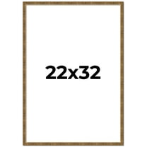 22x32 Frame Gold Kingsley Distressed Solid Wood Picture Frame Width 0.75 Inches | Interior Frame