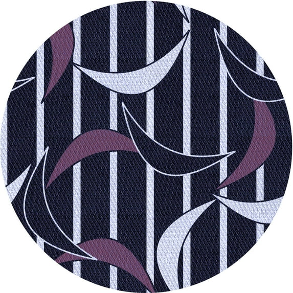 Ahgly Company Indoor Square Patterned Periwinkle Purple Area Rugs, 3' Square