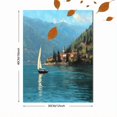 thumbnail image 3 of Sailboat Landscape Oil Painting Canvas Print Wall Art for Living Room Bedroom Hotel Lobby Dining Room Office Vacation Home Decor, 3 of 8