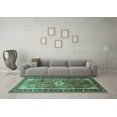thumbnail image 3 of Ahgly Company Indoor Rectangle Persian Turquoise Blue Traditional Area Rugs, 4' x 6', 3 of 4
