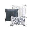 thumbnail image 3 of HomeRoots 678431 2 x 104 x 92 in. Blue & Ivory King Size Ring Stitch Sham & Comforter Set - Set of 7, 3 of 9