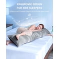 thumbnail image 4 of Parojati 20x54 Inch Cooling Body Pillow, Shredded Memory Foam Pillow with Hexagonal Pattern, Cold Touch Fabric, Support for Side Back Stomach Sleepers, Removable Washable Cover, Dark Grey, 4 of 6