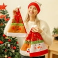 thumbnail image 2 of Christmas Hat Cute Cartoon Stretchy Plush Ball Snowman ElK Santa Claus Hat Party Supplies, 2 of 8