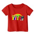 thumbnail image 3 of XDZJLR T-Shirt Enfant Thème Musique Sprunki Manches Courtes Col Rond Imprimé pour Garçons Filles Rouge 10-11 Ans, 3 of 3