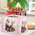 thumbnail image 3 of Christmas Toaster Cover for 2 Slice Santa Claus and Reindeer Toaster Kitchen Small Appliance Bread Maker Dust Covers Protector Oven Cloth Cover with Handle and Drawstring, 3 of 7