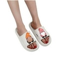 thumbnail image 4 of Puntoco Couple's Indoor Dwarf Print Thick-Soled Soft-Soled Home Slippers White 5.5-7(40), 4 of 5