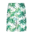 thumbnail image 6 of BRGZLK Mens Swim Trunks Quick Dry Beach Shorts Palm Trees Turtle Sunset Beach American Flag Print Casual Drawstring Pocket Shorts, 6 of 6