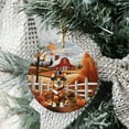 thumbnail image 3 of Thanksgiving Corgi Pilgrim Grateful, Thankful, Blessed Fall Welcome Ceramic Round Ornament Welsh Corgi Dog Lover Gifts Idea Home Tree Decor - 00021, 3 of 5