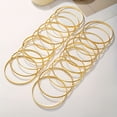 thumbnail image 3 of Nvzi Pulseras delicadas, pulseras modernas en capas, regalos apilables, 20 piezas, oro I, 3 of 4