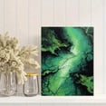 thumbnail image 2 of Abstract Green Fluid Art Canvas Print, Modern Texture for Living Room, Office, Cafe, Restaurant, 2 of 8