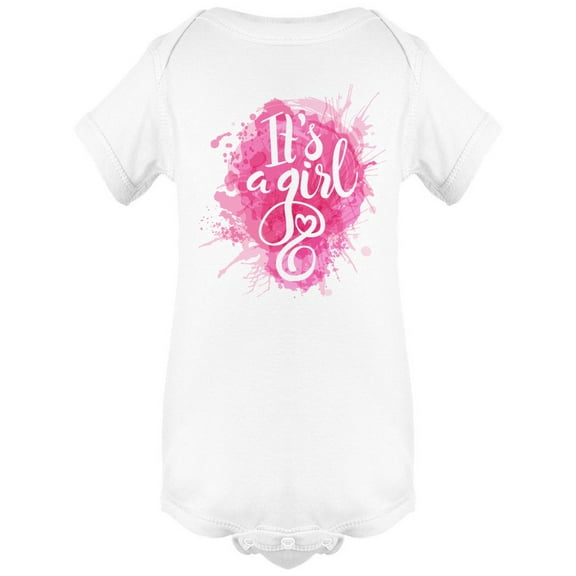 Its A Girl Pink Splash Bodysuit Infant -Image by Shutterstock, Newborn
