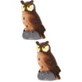 thumbnail image 6 of 2 Count Frog Toys Animals Figurines Owls Ornament Colorful Decor Garden, 6 of 8