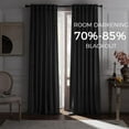thumbnail image 5 of Topfinel 100% Blackout Luxury Velvet Curtain, 84 inches Long Rod Pocket Back Thermal Insulated Noise Reduce Curtains for Living Room Bedroom, 2 Panels,52 x 84 inch,Grey, 5 of 10