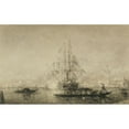thumbnail image 2 of Alfred-Louis Brunet-Debaines 18x13 Black Ornate Wood Framed Double Matted Museum Art Print Titled - View of Venice After Ziem (1909), 2 of 5