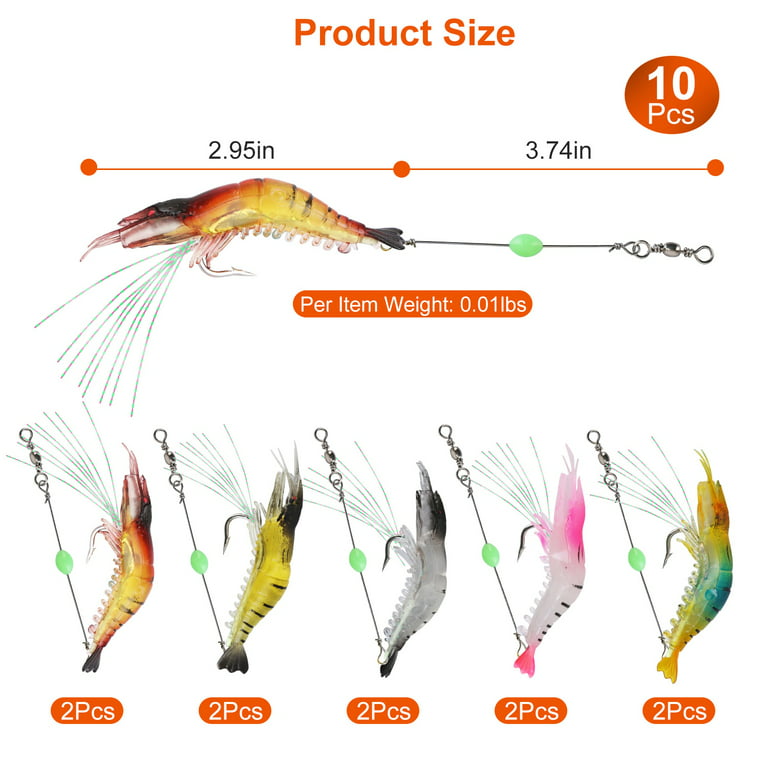 10Pcs Fishing Lures For Freshwater And Saltwater, Lifelike Swimbait For  Bass Trout Crappie,Having A Fishy Smell Shrimp Simulation Soft Prawn Fishing  Lures Bass Crank Hook Bait Tackle, Amazing Fishing Gifts Must-Have For