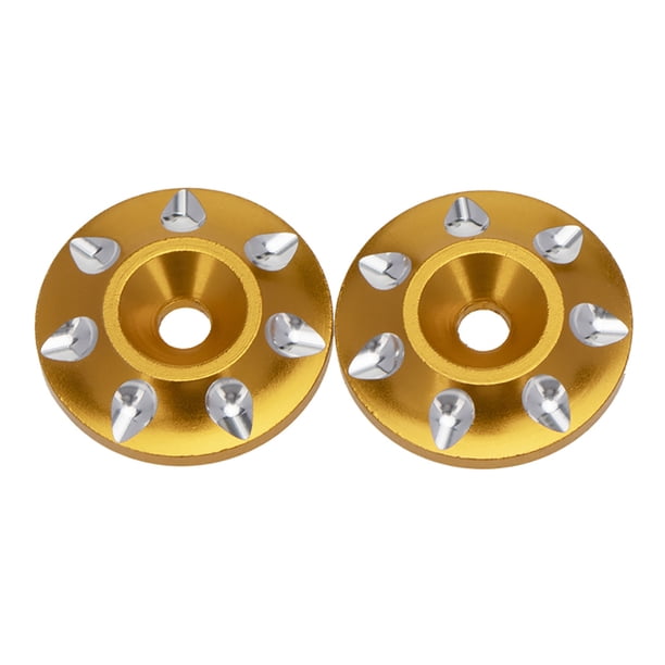 Gasket de coche RC robusto práctico de protección contra la cola espaciador útiles de la cola creativa de reemplazo para 1/10 Coche fuera de carretera Golden 2 piezas Scienceny FN001744-08