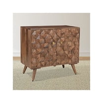 Steve Silver Veneto Solid Wood Accent Cabinet in Matte Walnut
