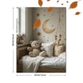 thumbnail image 3 of Qisvanset Framed Canvas Wall Art 12x16 Inch Moon Bear Repositionable Baby Nursery Wall Decal, 3 of 5