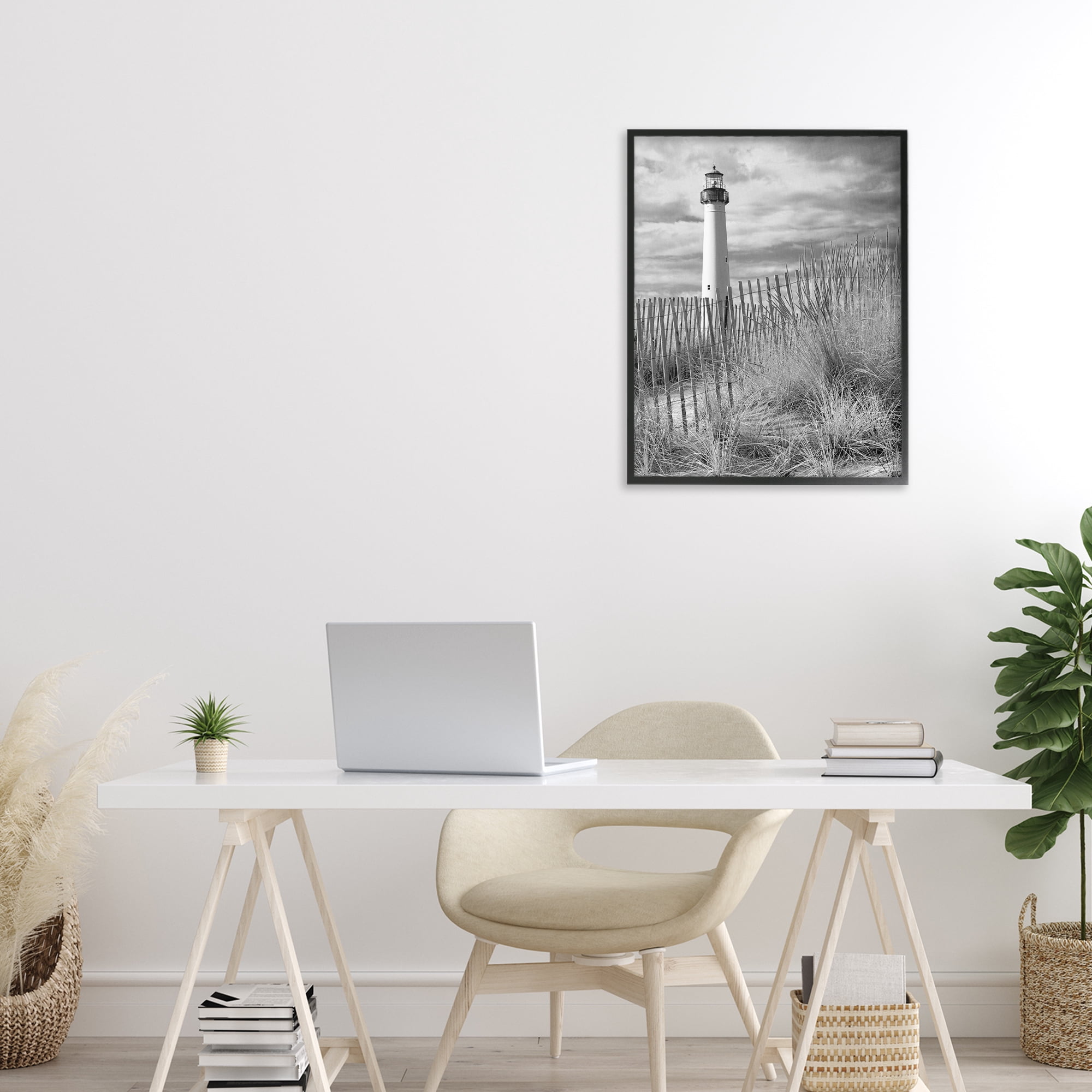 Stupell Industries Cape May Lighthouse View Black Framed Giclee Art, design by MJ Photography