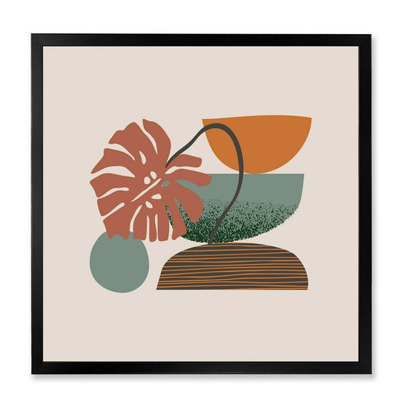 Designart 'Abstract Colorful Geometric Art Collage III' Modern Framed Art Print