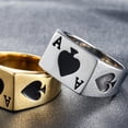 thumbnail image 4 of MasteelfCA 1pc Fashion Titanium Steel Ring Exquisite Finger Jewelry for Man (Steel Color), 4 of 7