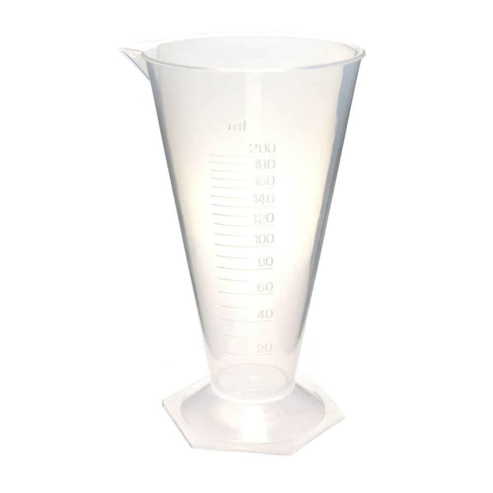 Conical Measuring Cup 200ml Capacity W 5ml Graduations Polypropylene Eisco Labs Walmart
