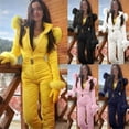 thumbnail image 4 of ABELHA Monos de invierno para mujer, monos de esquí de talla grande, traje de esquí con cuello de piel sintética, traje de nieve con capucha, chaqueta impermeable para nieve, 4 of 4