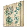 thumbnail image 2 of Designart 'Succulents and Eucalyptus Leaves' Traditional Print on Natural Pine Wood, 2 of 5