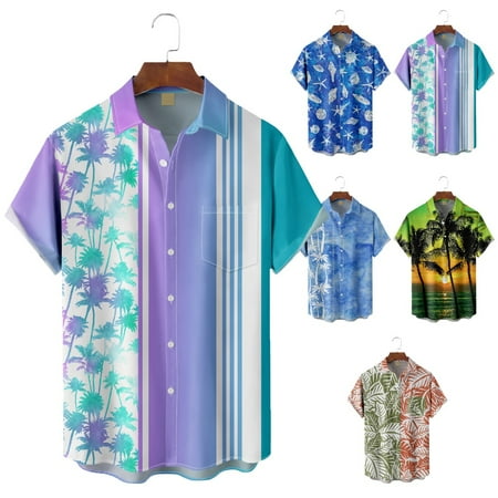 

Teens Mens Beach Aloha Tee Shirts Novelty Classic Blouses for Teen and Adult