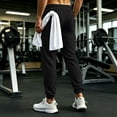 thumbnail image 5 of WAVSUF Men's Athletic Jogger Pants Adjustable Drawstring Loose Fit Side Pockets Fall Sporty Pants Black L, 5 of 7