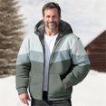thumbnail image 5 of Winter Men's Hooded with Color Block 3D Print Padded Jacket for Cold Weather Warmth and Style, 5 of 5