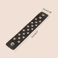 thumbnail image 5 of TRINGKY Spikes Rivets Studded Cuff Wrap PU Leather Punk Gothic Rock Unisex Star Bracelet, 5 of 9