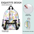 thumbnail image 5 of Butterfly and Watercolor Multicolor Pattern Cute School Backpack Bag for School with Padded Back and Adjustable Shoulder Straps 15.25"x11.5"x5.25", 5 of 5