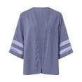 thumbnail image 4 of TINZ Casual Jacket Dailywear V Neck Solid Color Comfortable Designer Outerwear Open Front Summer Plus Size Short Sleeve Shirts Blouses Womens Button down Long Sleeve Cardigan Cardigan Sweatshirt, 4 of 5