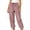 Burgundy, variant on TEAJOPSUU Women's Plaid Cropped Pants Drawstring Elastic Waist Tapered Trousers with Pockets Gingham Casual Lounge Streetwear Purple