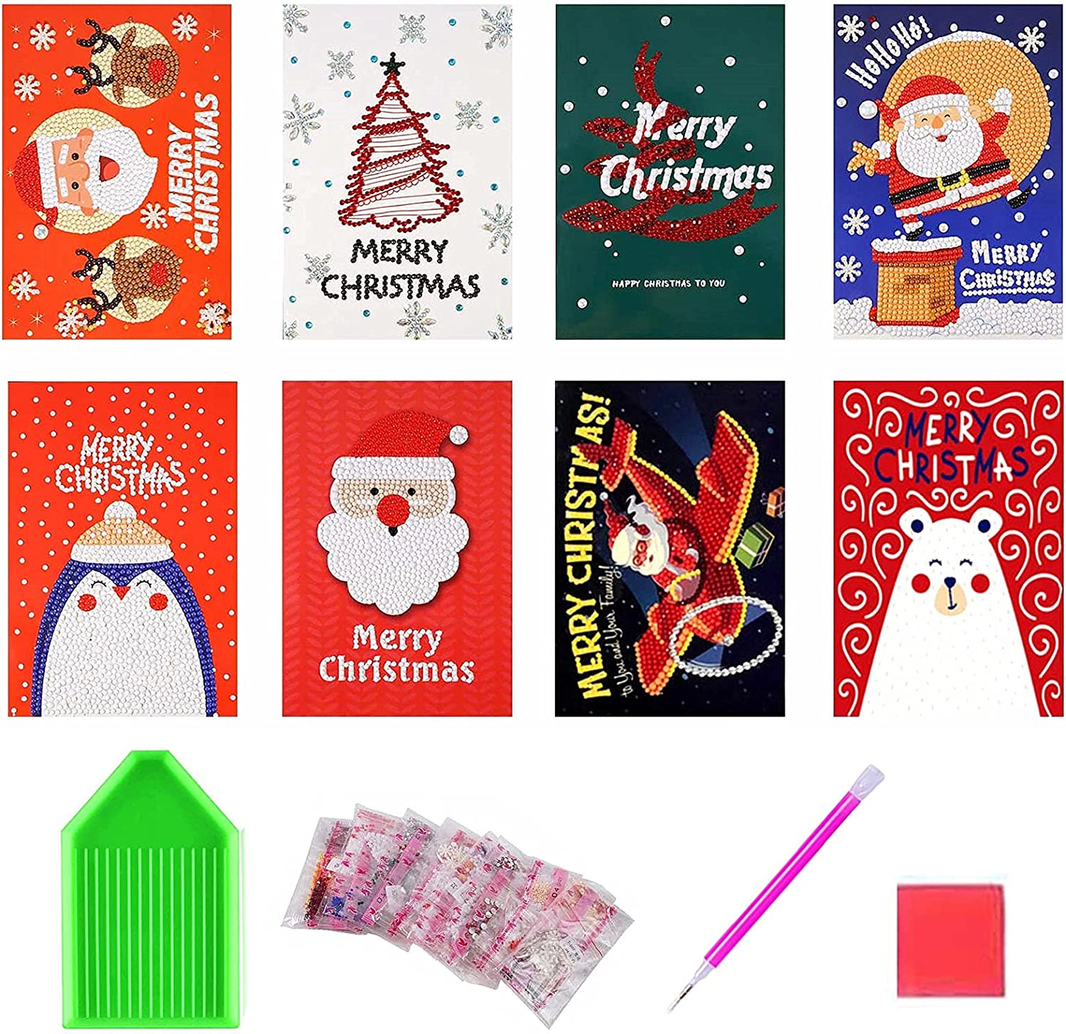 Diamond Painting Greeting Cards Kits Christmas Card for Adults Kids