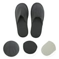 thumbnail image 3 of Unique Bargains 1 Pair Disposable Slippers Foldable Closed Toe Anti-slip Hotel Slippers Deep Gray, 3 of 5