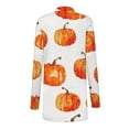 thumbnail image 5 of WXLWZYWL Womens Halloween Costumes 2024, Cute Pumpkin Ghost Bat Cat Spider Printed Long Sleeve Cardigan Sweaters for Women Lightweight, 5 of 6