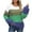 Green, variant on Oversized Knit Sweaters Womens Trendy Striped Crewneck Long Sleeve Pullover Tops Colorblock Casual Sweatshirt (XL, Purple)