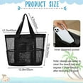 thumbnail image 4 of Waterproof Mesh Beach Bag, Lightweight & Foldable Pool Bag for Gym Beach Travel Daily Bag, Beach Accessories, Black, 4 of 7