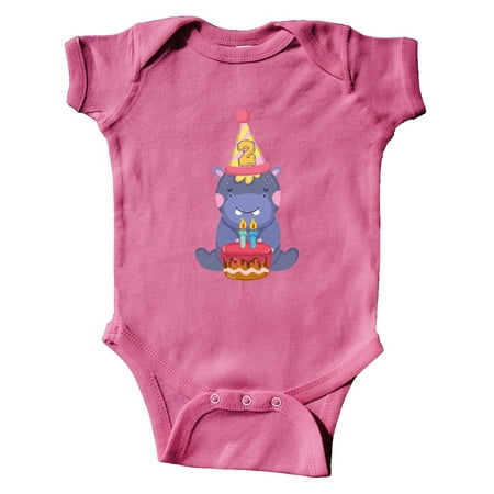

Inktastic Hippo 2nd Birthday Gift Baby Boy or Baby Girl Bodysuit