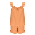 thumbnail image 6 of Womens Pajamas Set 2 Piece Ruffle Pj Soft Tank Top and Shorts Sleepwear Set Bridal Pajama for Women Set, 6 of 6