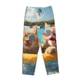 thumbnail image 6 of Fotbe Sunglasses Beach Kittens Women's Pajama Pants,Sleepwear Pants,Pj Bottoms Drawstring And Pockets-XX-Large, 6 of 7