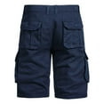 thumbnail image 3 of Cargo Shorts for Men Button Zipper Solid Color Shorts Casual Summer Work Outdoor Shorts with Pockets, 3 of 5