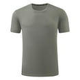 thumbnail image 3 of Fanxing Big And Tall Mens Shirts Mens T Shirt Big and Tall Short Sleeve Tops Summer Crew Neck Soft Fitted Tees Classic Tshirts Green,XL, 3 of 7