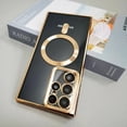 thumbnail image 3 of Funda transparente de lujo con Magphase para Samsung S22 GOLDEN, 3 of 4