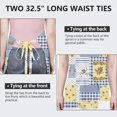thumbnail image 6 of Pioneer Flower Floral Print Pattern Apron-Garden Aprons for Women with Pockets-Cotton Linen Waterproof Kitchen Cooking Gardening Aprons Adjustable for Kitchen,Cooking,BBQ and Salon 33x27 Inch, 6 of 7