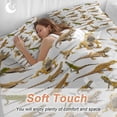 thumbnail image 3 of Lizards Queen Size Comforter Set, Animals Reptiles Texture Modern Style Bedding for All Seasons, 4 Pcs Bed Set, 1Quiltcover (90"x92") ,1Sheet(94"x116"), 2Pillowcases (30"x20"), 3 of 11
