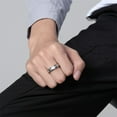 thumbnail image 5 of Anxiety Fidget Spinner Rings Korean 14K Yellow Gold Simple Zircon Star Rings for Women Men Anti Stress Jewelry, 5 of 8